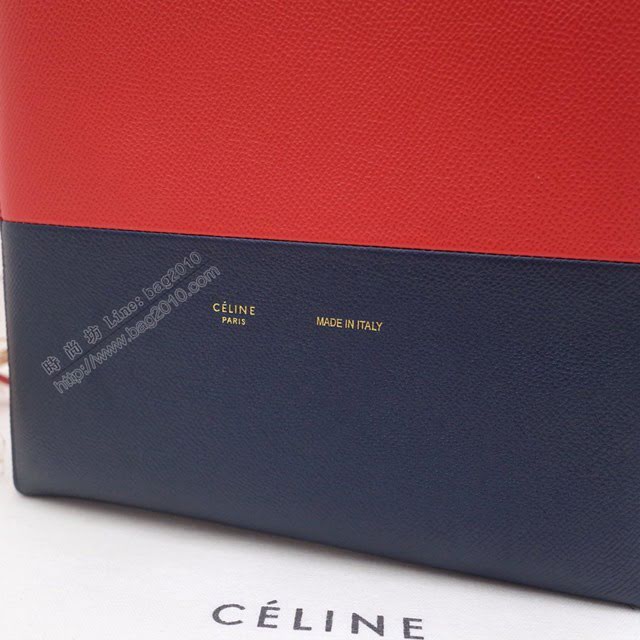 Celine女包 賽琳拼色購物袋 Celine Cabas手掌紋水桶包 176183  slyd2094